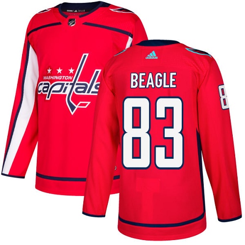 Adidas Men Washington Capitals 83 Jay Beagle Red Home Authentic Stitched NHL Jersey